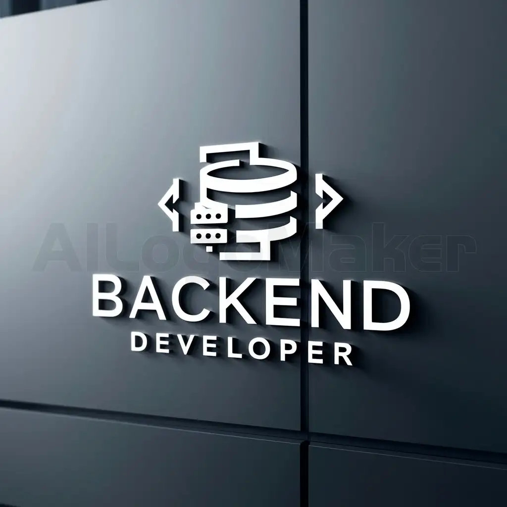 a logo design,with the text "Backend Developer", main symbol:Backend Symbols,Moderate,clear background