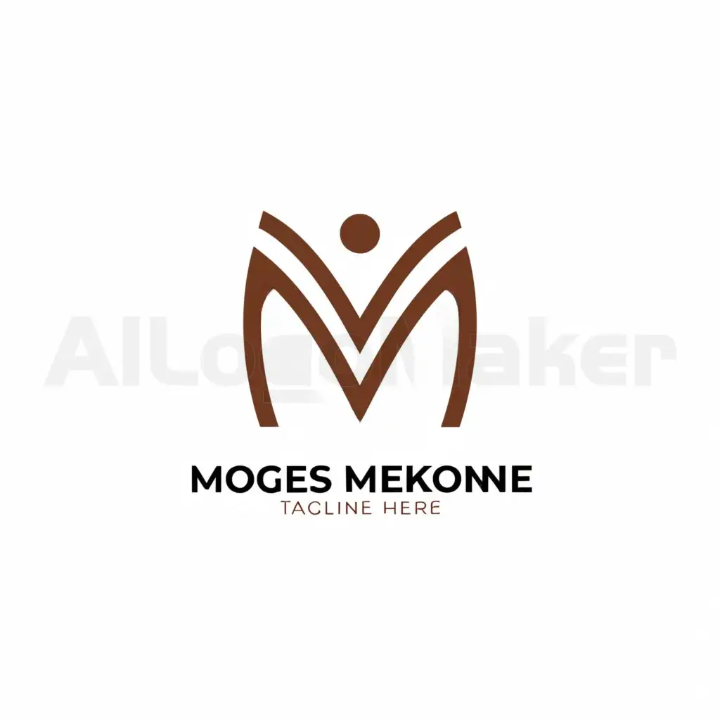 a logo design,with the text "Moges Mekonnen", main symbol:From My name or letter,Moderate,be used in medai industry,clear background