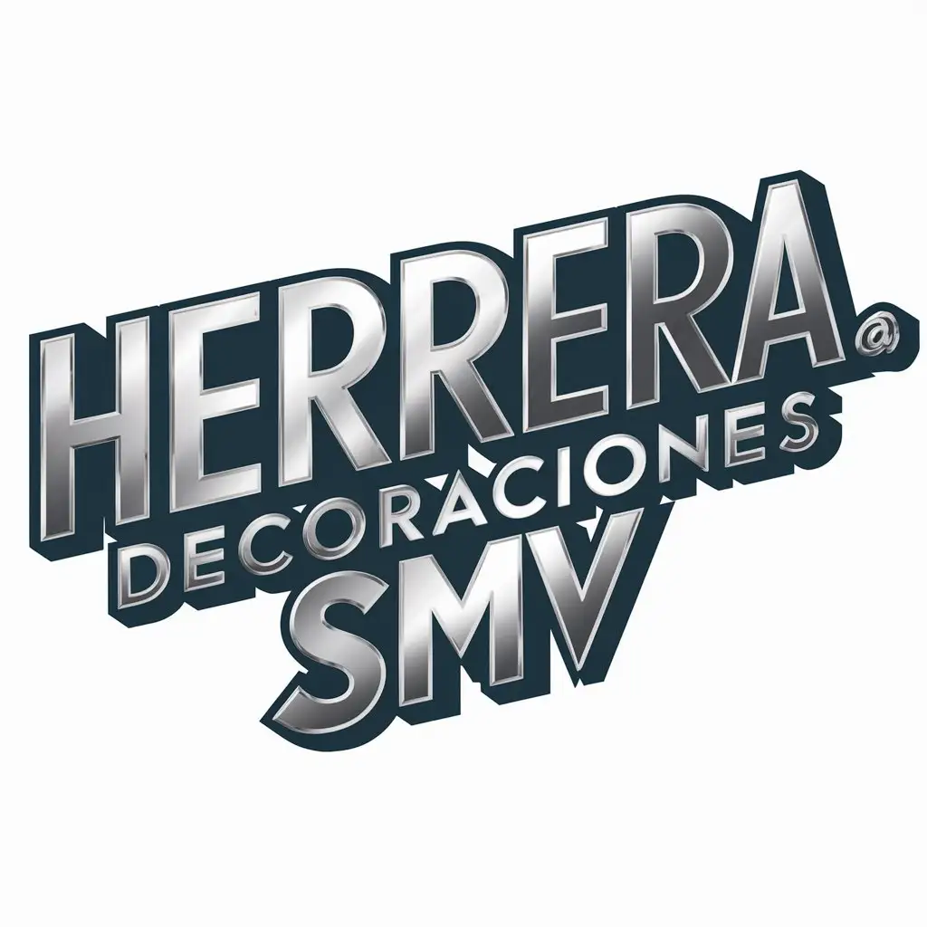 a logo design,with the text <b>Herrera</b>.@ , Decoraciones <i>SMV</i>