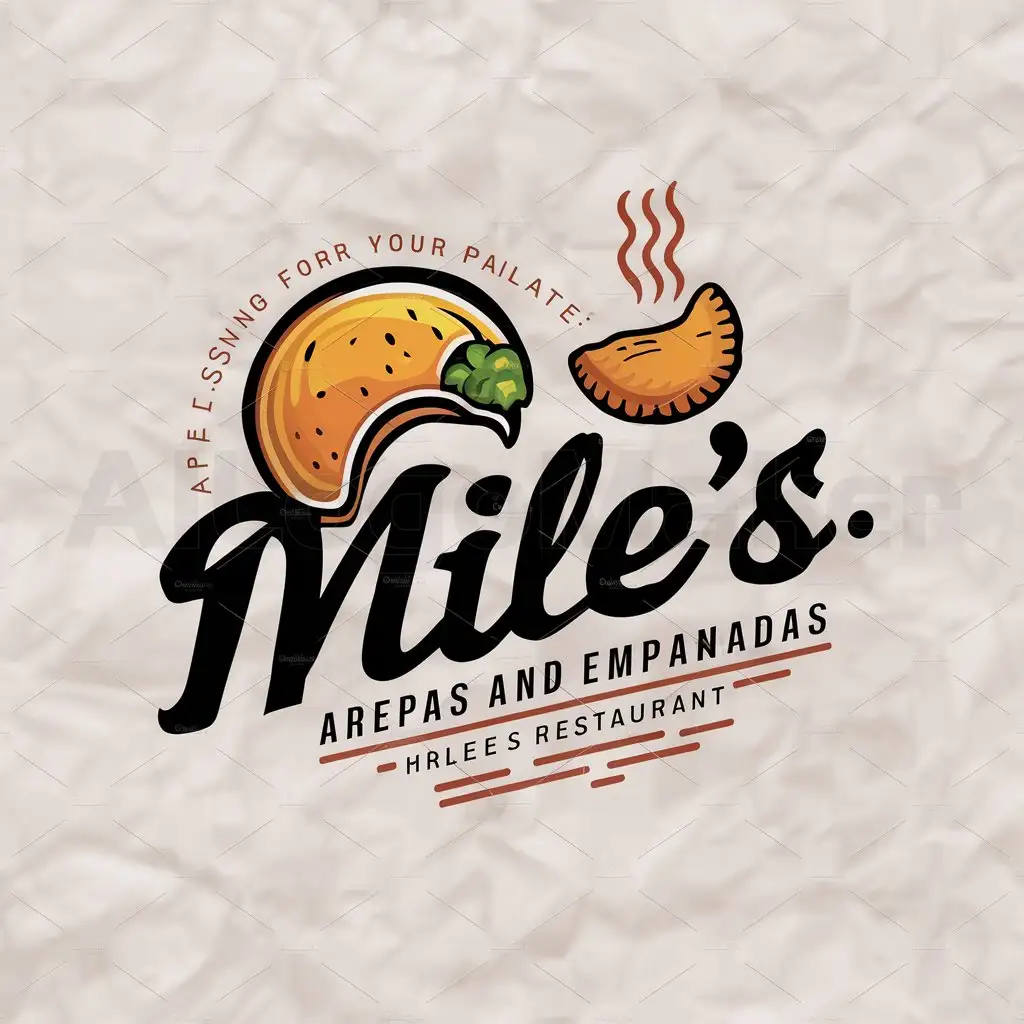 LOGO-Design-for-MILES-A-Flavorful-Feast-with-Arepas-and-Empanadas