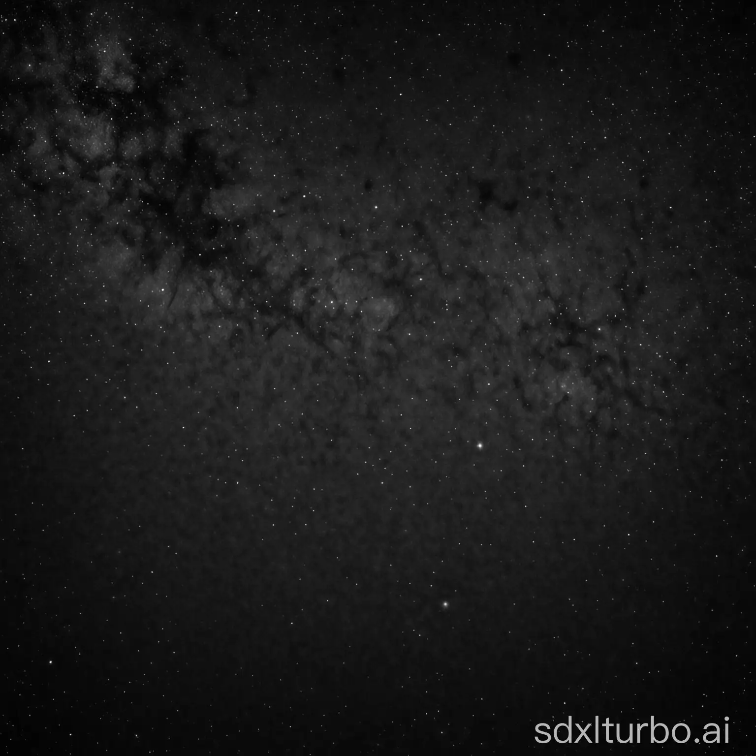 A space background with mostly black emptiness and a few small stars