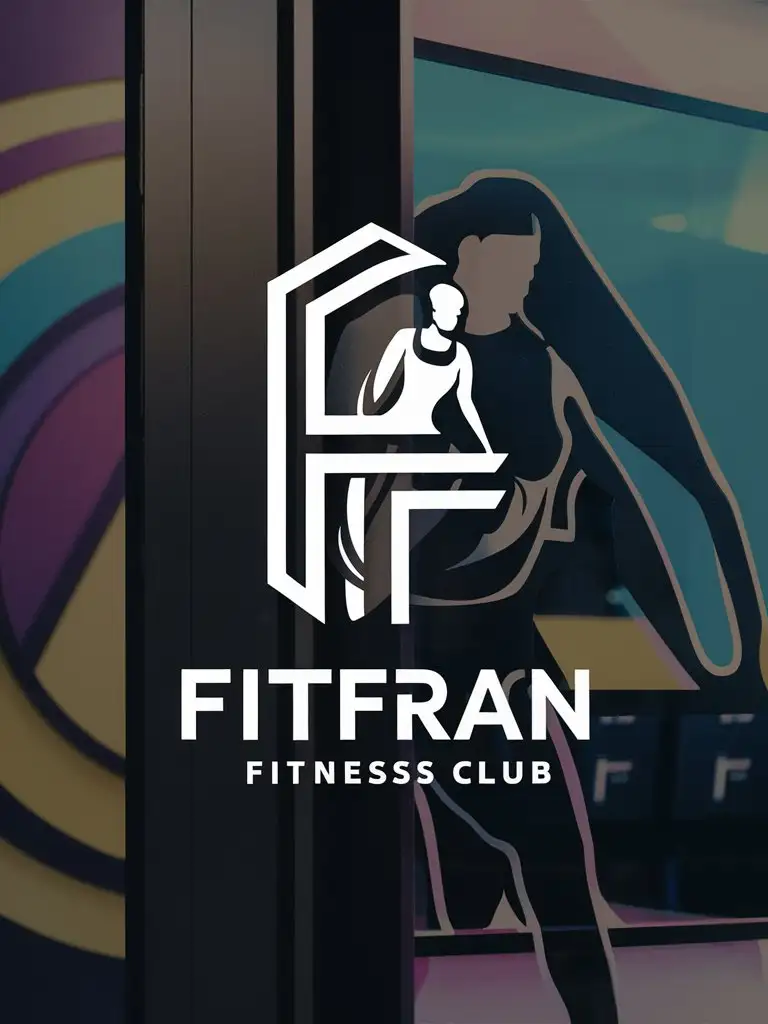  названием фитнес клуба FitFran с эмблемой клуба