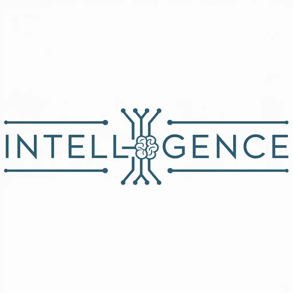 a logo design,with the text "intelligence", main symbol:ai,Moderate,clear background