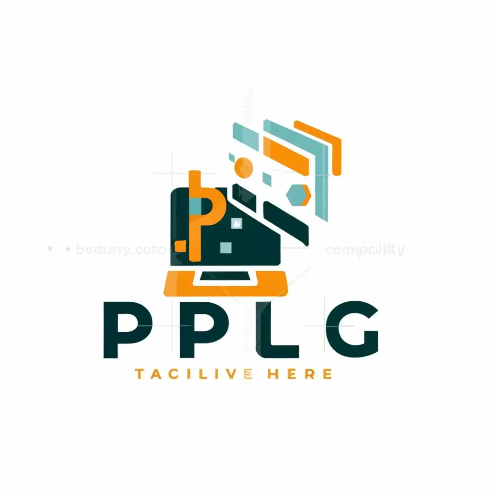 a logo design,with the text "PPLG", main symbol:use software symbols and laptops,Moderate,be used in Technology industry,clear background