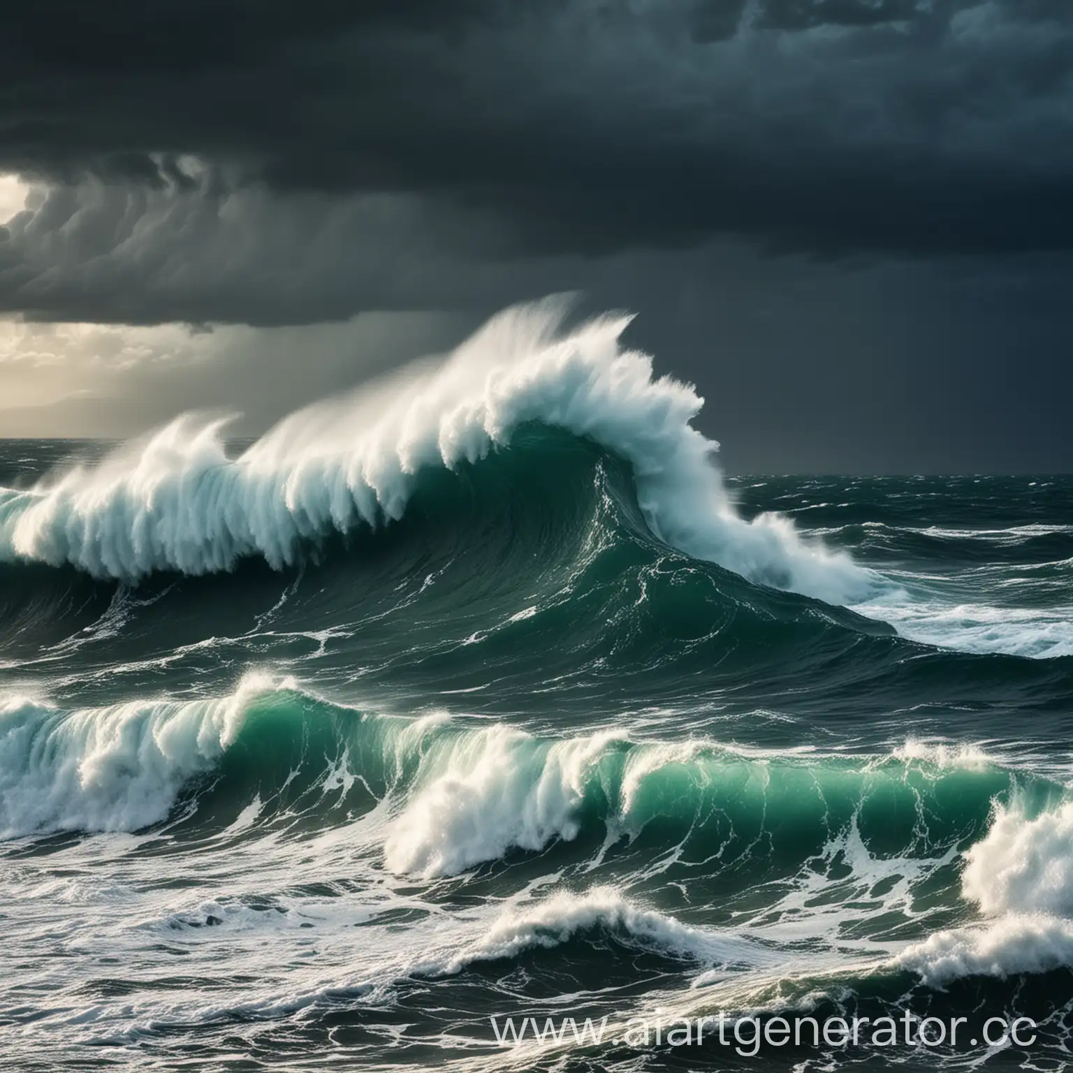 Beautiful ocean storm