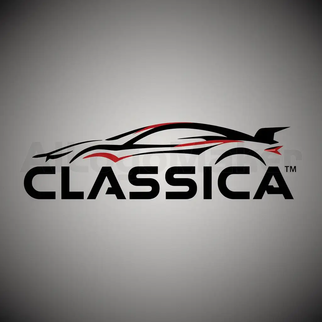 a logo design,with the text "Classica", main symbol:Avtomobile,Moderate,be used in Automotive industry,clear background
