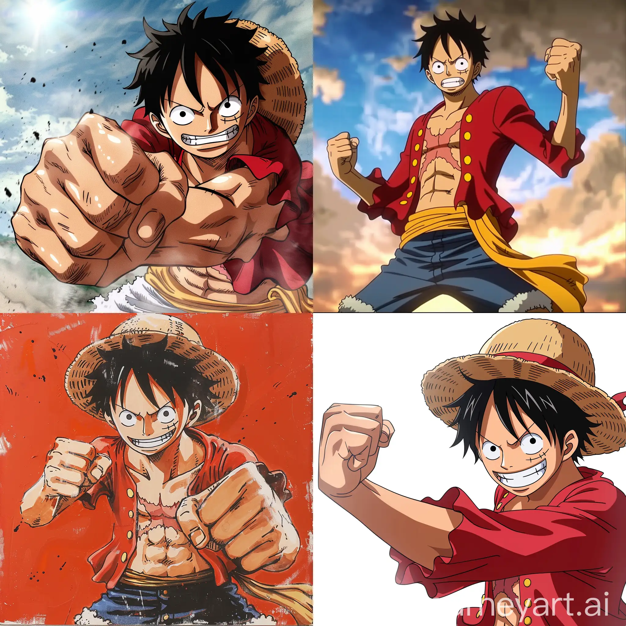 Dynamic-Flying-Fist-Luffy-One-Piece-Anime-Art