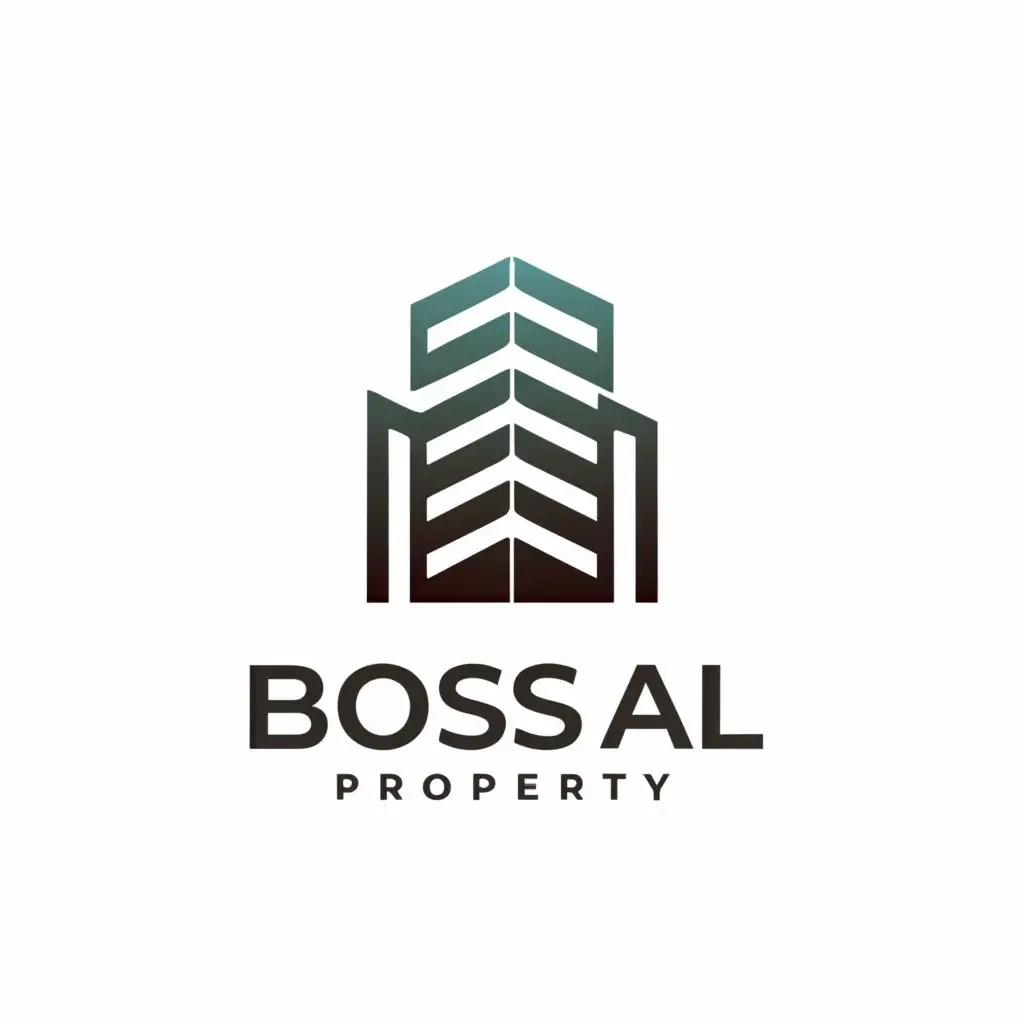 a logo design,with the text "Boss AL Property", main symbol:Building,Moderate,be used in Real Estate industry,clear background