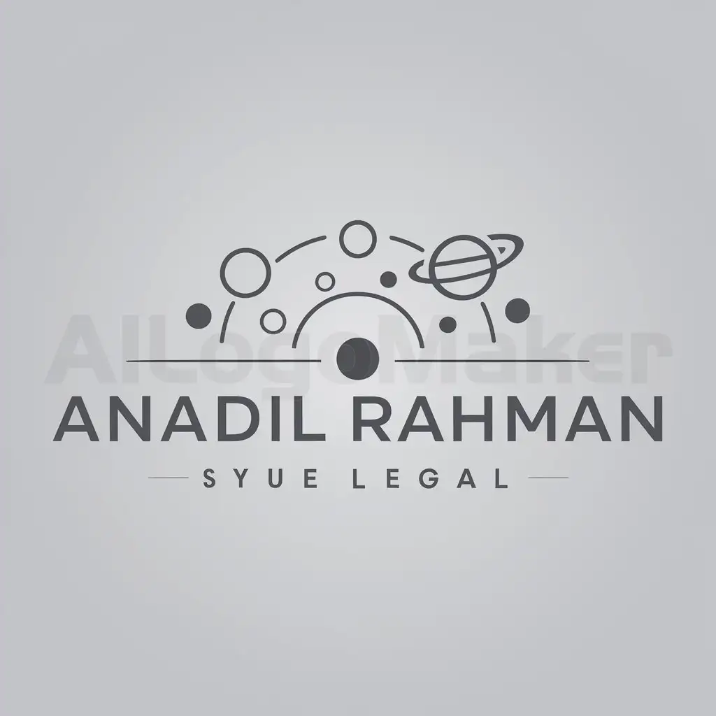 a logo design,with the text 'ANADIL RAHMAN', main symbol:SOLAR SYSTEM,Moderate,be used in Legal industry,clear background