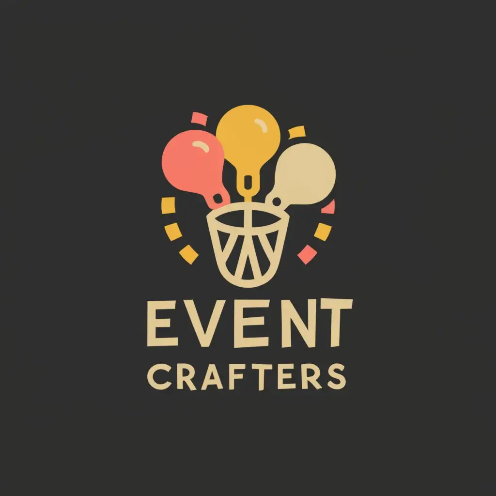 a logo design,with the text "Event Crafters", main symbol:party event,Moderate,be used in Events industry,clear background