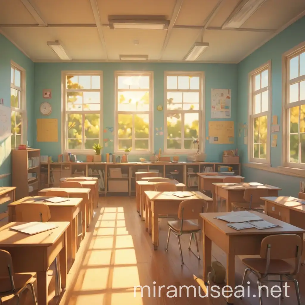 Beautiful Classroom on a Sunny Day