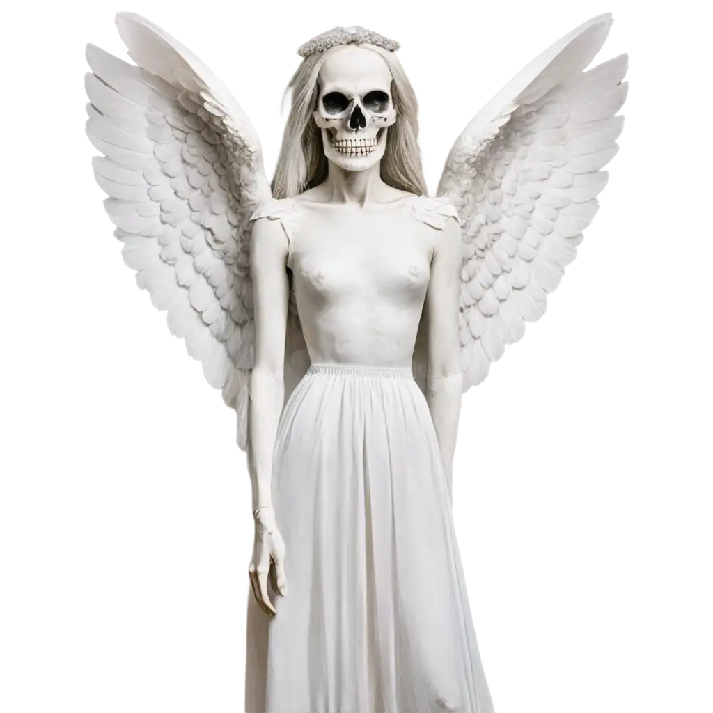 white skull head angel of death