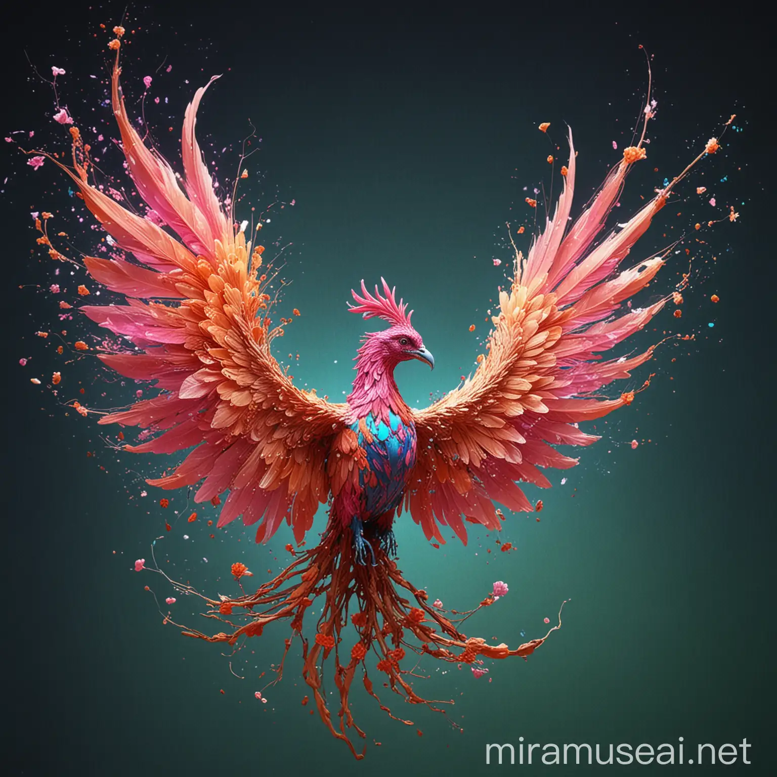 Phoenix Blossom Graceful Transformation and Addiction Recovery Symbol