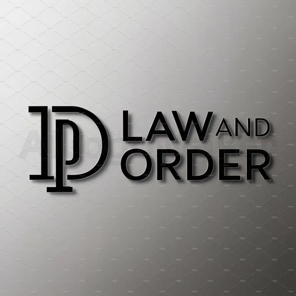 a logo design,with the text "Law and order", main symbol:D, P,complex,be used in Legal industry,clear background