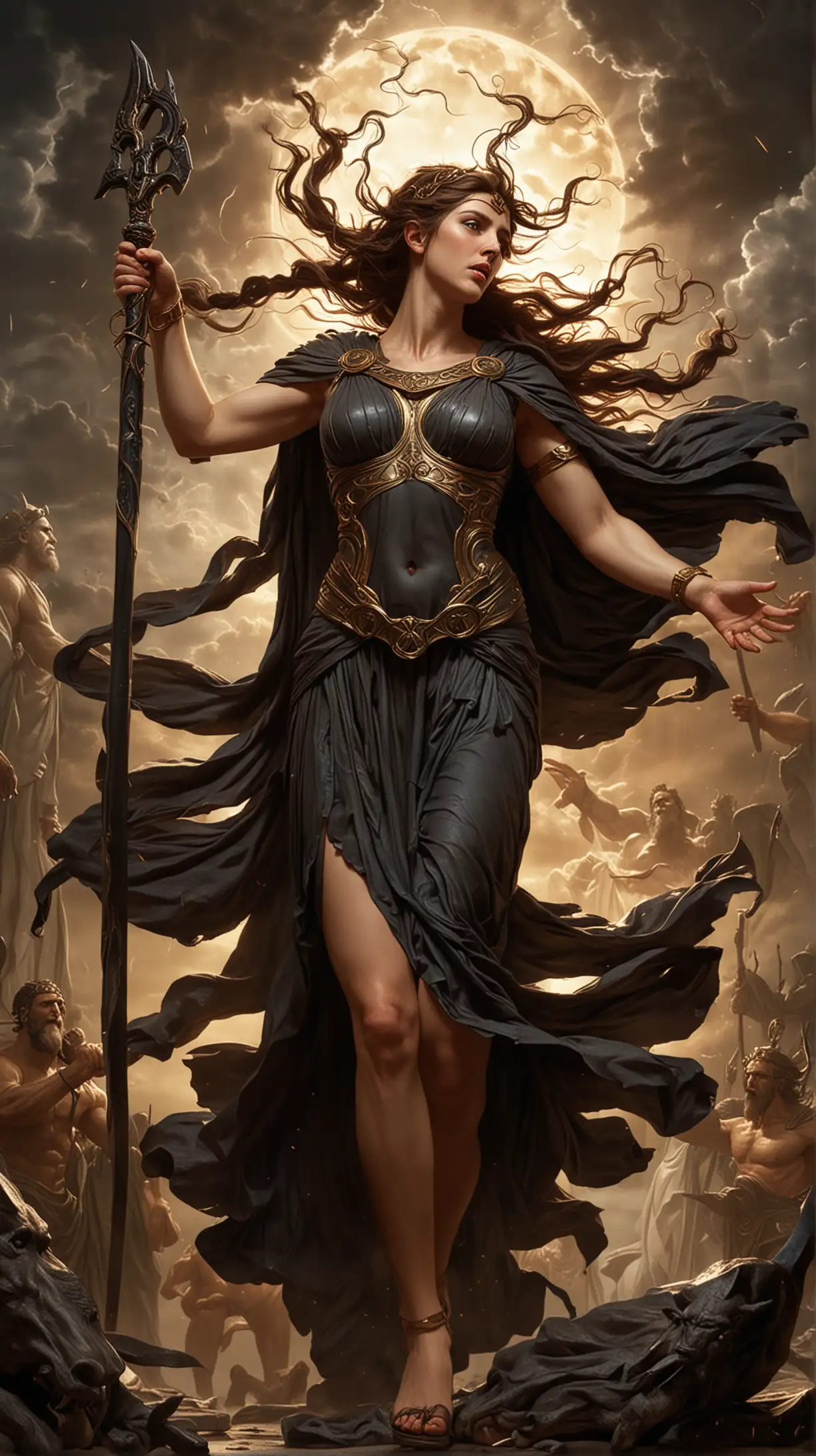 Powerful Primordial Goddess Nyx in Revered Silence