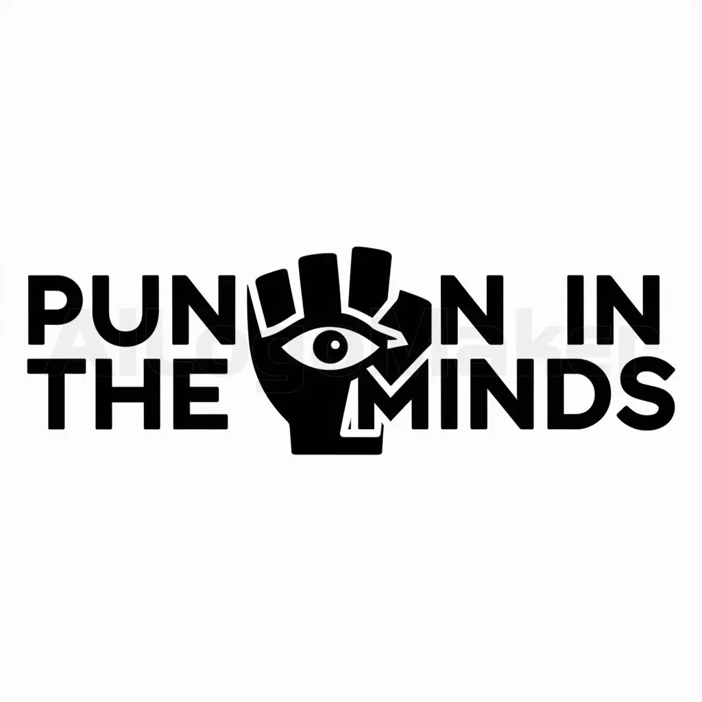 a logo design,with the text "Punch in the minds", main symbol:Punch in the mind,complex,clear background