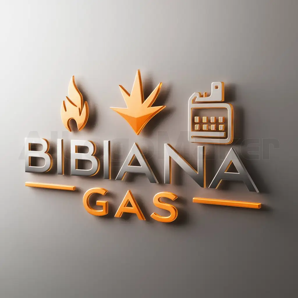 a logo design,with the text "Bibiana Gas", main symbol:["gas flame","Electricity spark","PDQ Card Machine"],Moderate,be used in sales and marketing industry,clear background