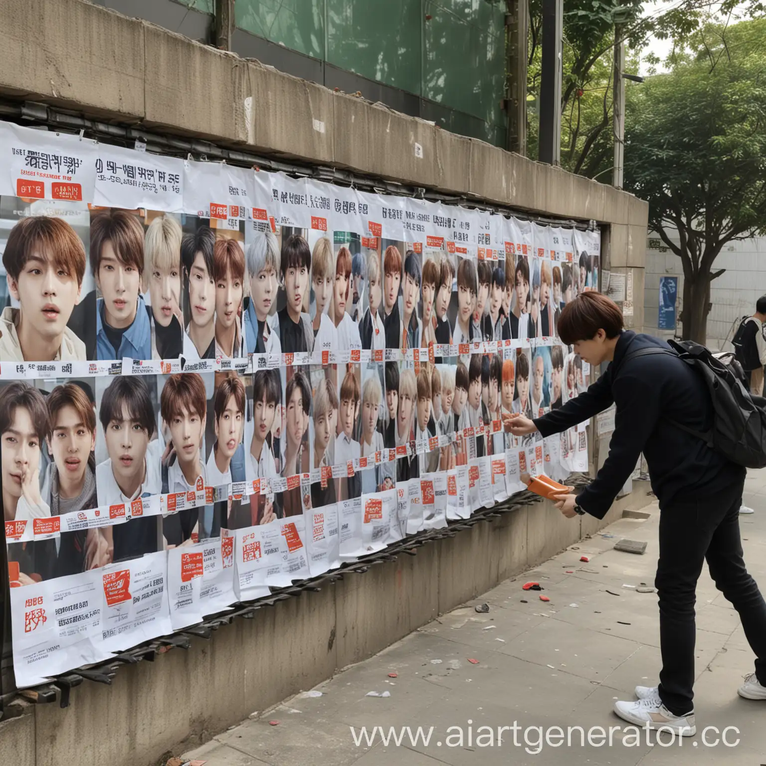 BTS-Participants-Pasting-Advertisements