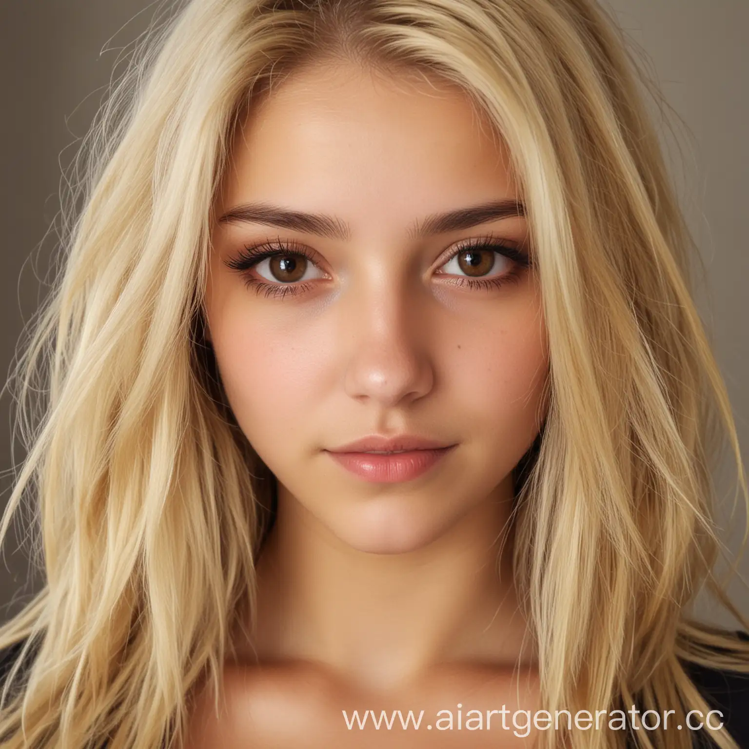 Blonde-Teenage-Girl-with-Brown-Eyes-Portrait