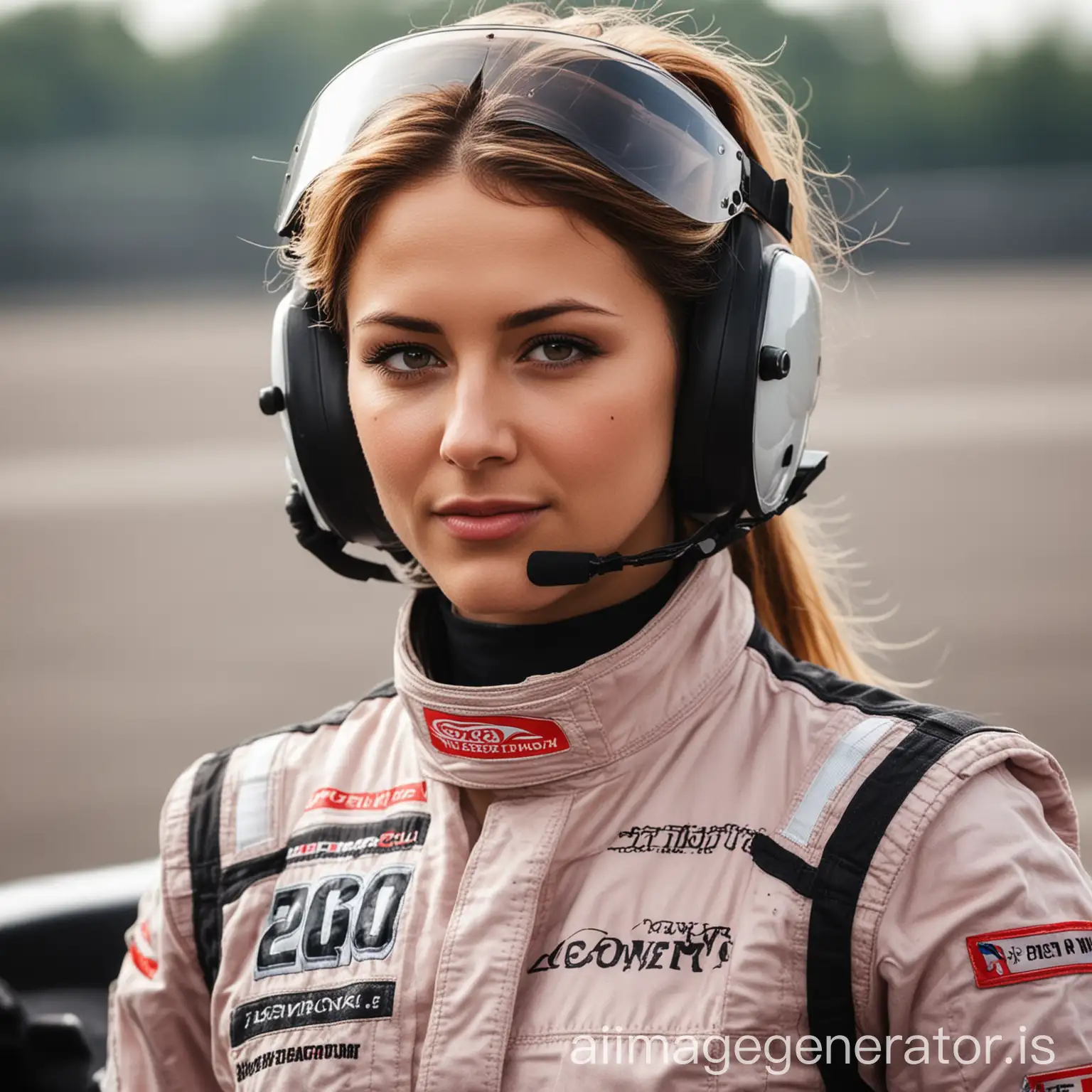 female race driver