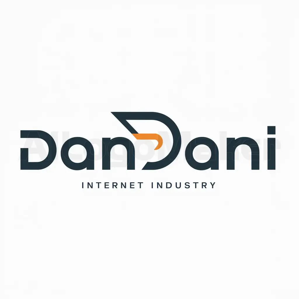 a logo design,with the text "Dandani", main symbol:D,Moderate,be used in Internet industry,clear background