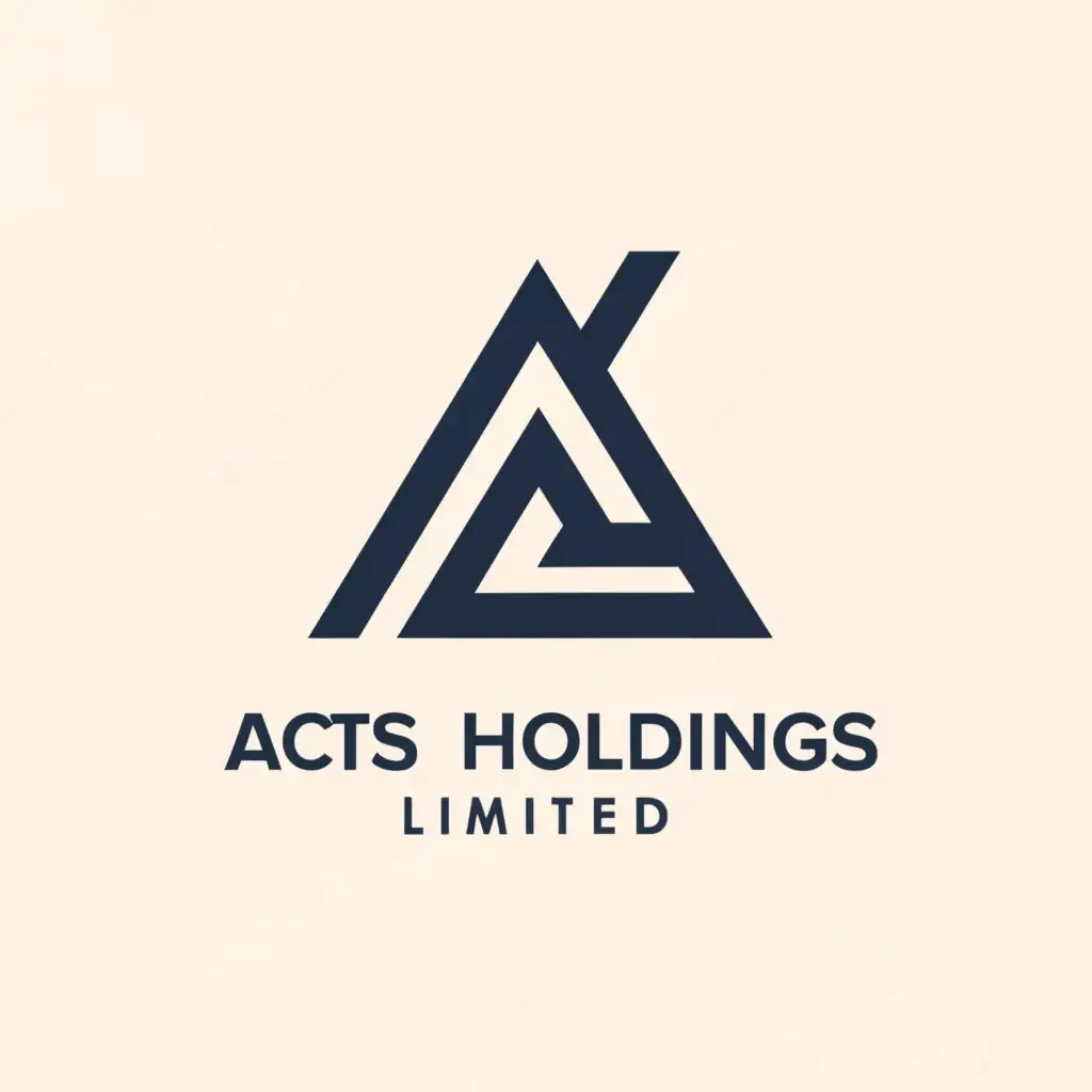 a logo design,with the text "Acts Holdings Limited", main symbol:A,Minimalistic,be used in Education industry,clear background