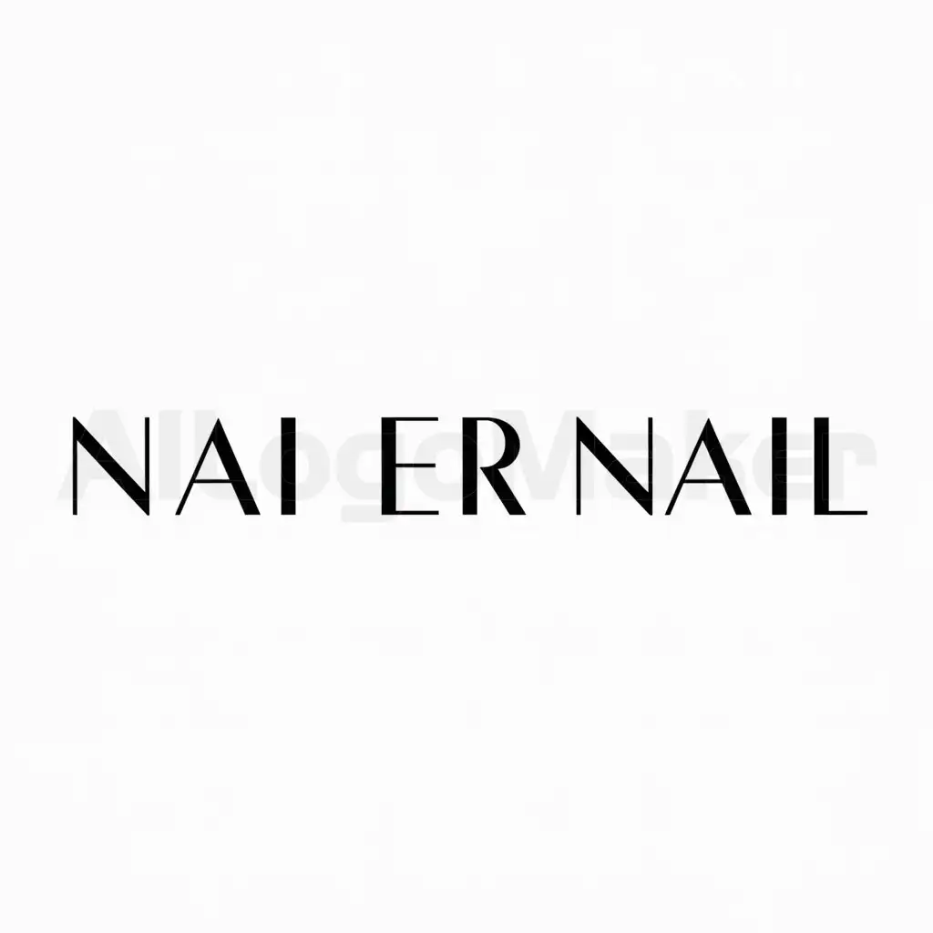 a logo design,with the text "Nai Er Nail", main symbol:pure letters,Minimalistic,be used in Others industry,clear background