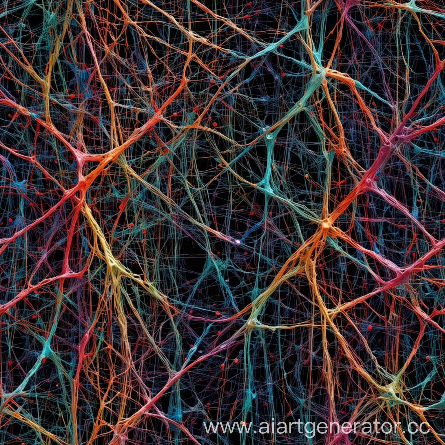 разноцветные нейронные сети на прозрачном фоне