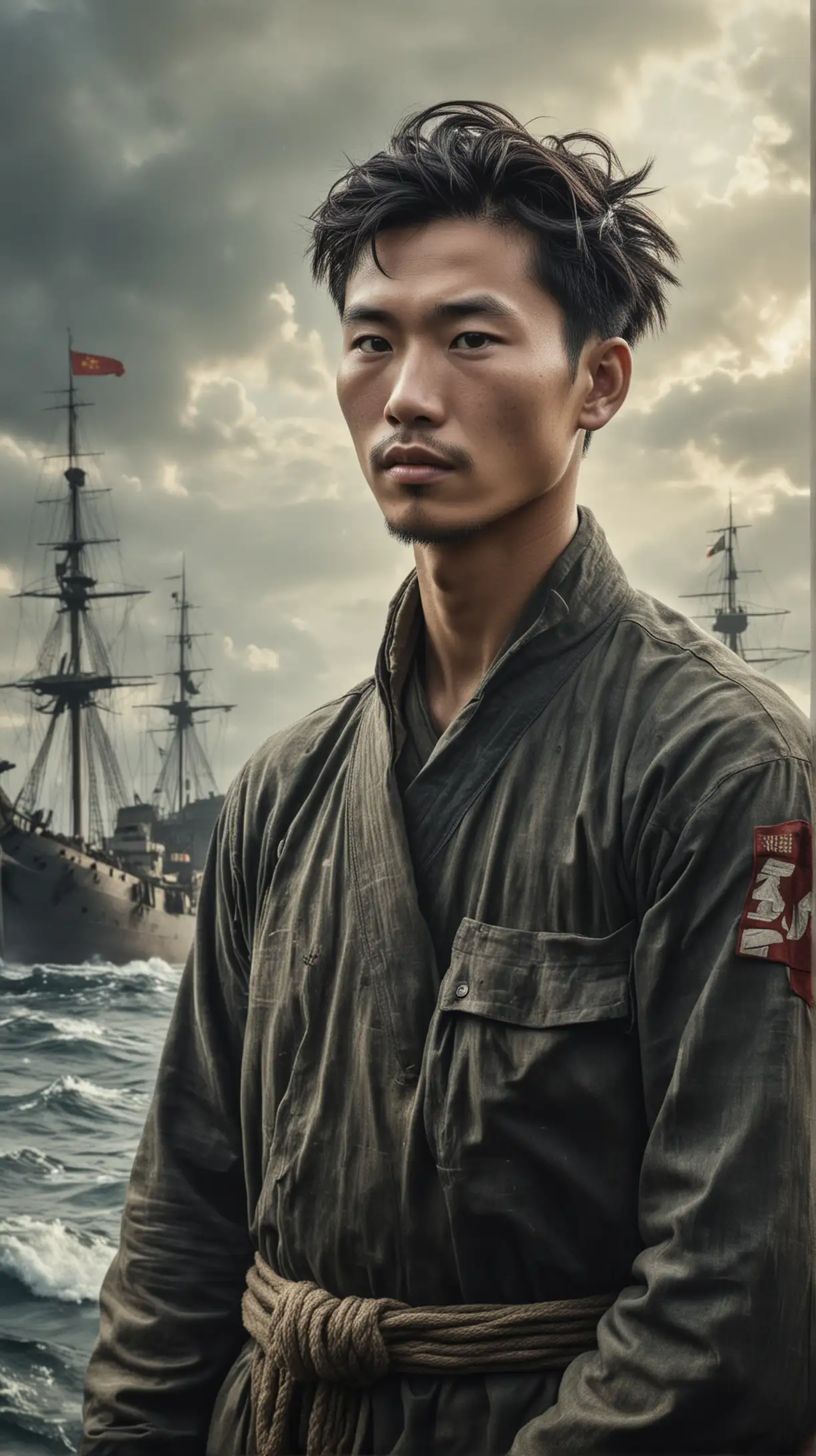 The final image captures 24-year-old Chinese mariner Pan Lyan's enduring legacy in 1942, his story immortalized in the annals of history as a symbol of courage, resilience, and the unyielding will to survive against the greatest of odds.