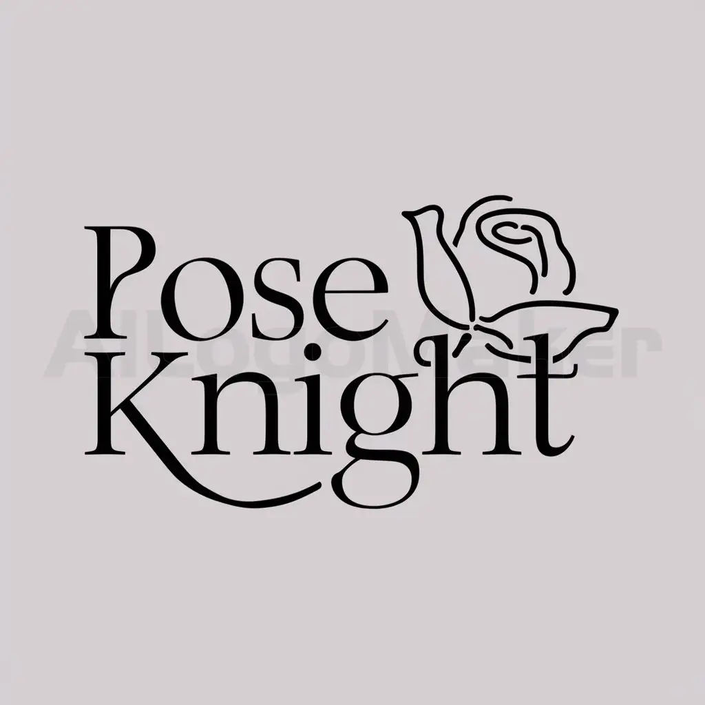 a logo design,with the text "Rose knight", main symbol:Rose,Moderate,clear background