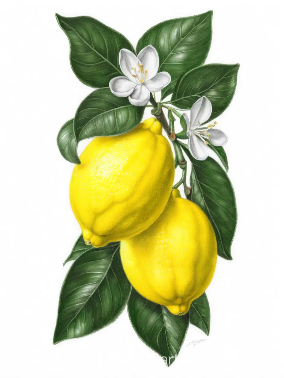Realistic-Pencil-Drawing-of-a-Vibrant-Lemon
