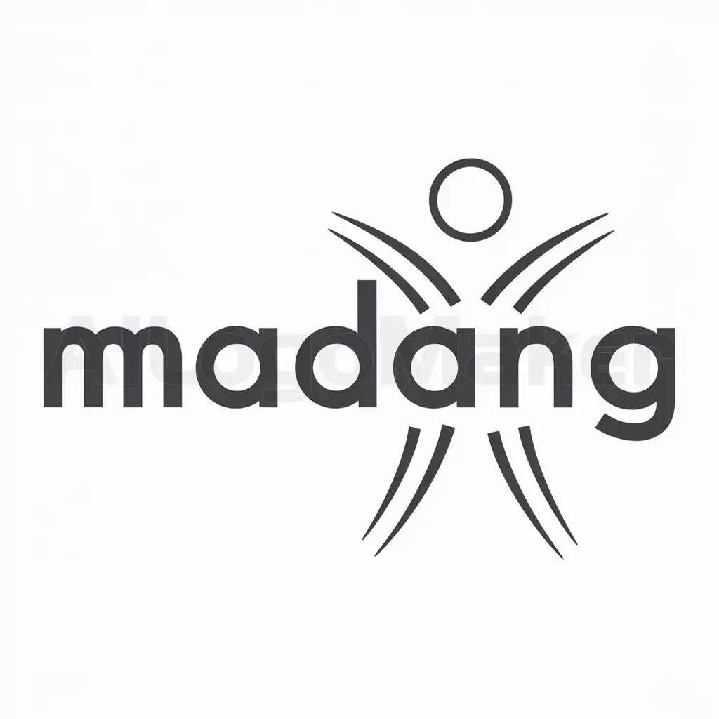 a logo design,with the text "Madang", main symbol:human,Moderate,clear background