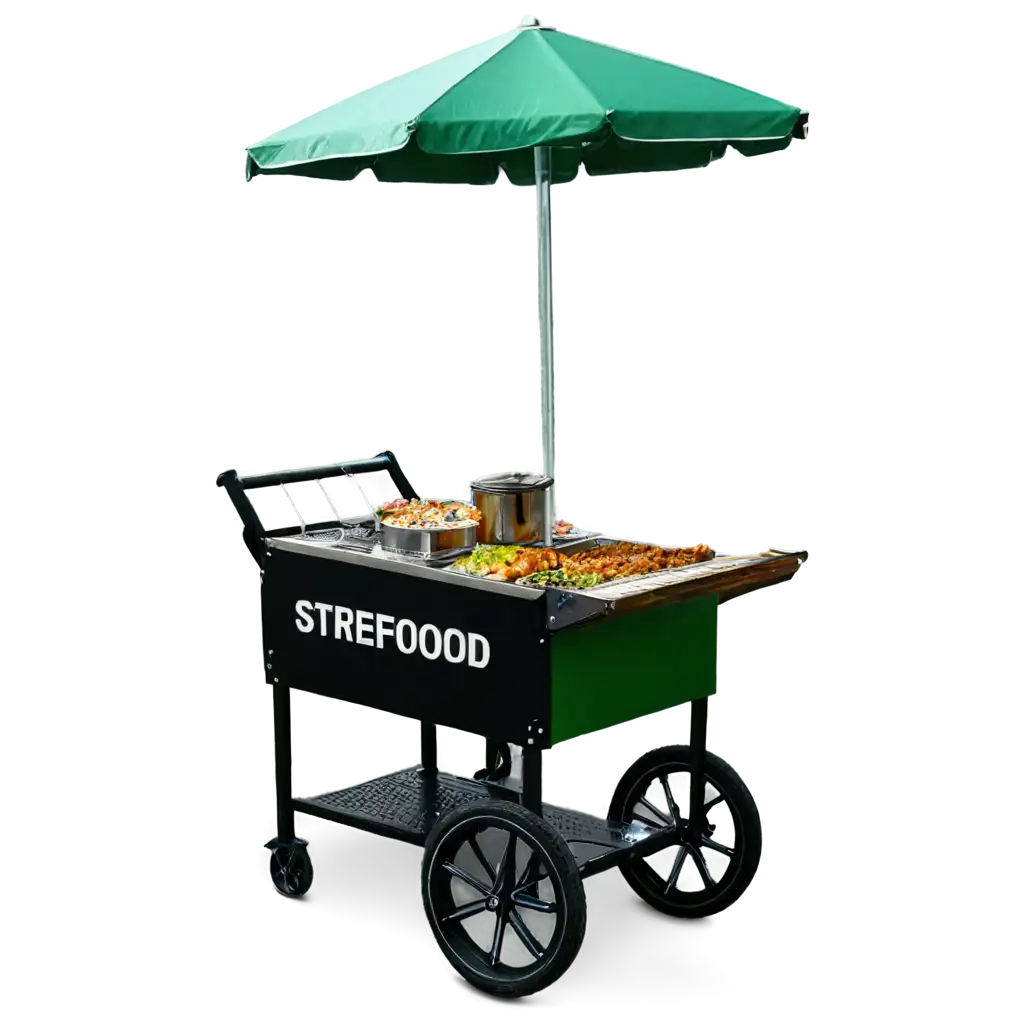 Vibrant-PNG-Illustration-Cart-Overflowing-with-Delicious-Street-Foods