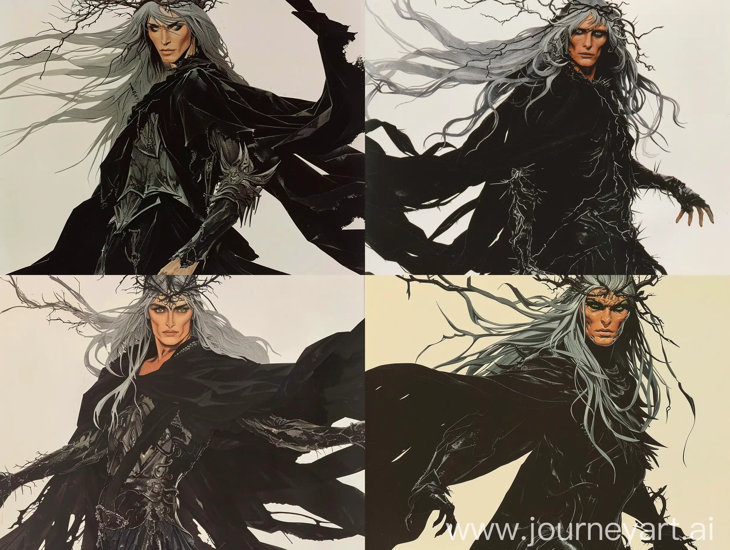 Sinister-Queen-of-Shadows-Dark-Fantasy-Paper-Art-with-Imposing-Figure-and-Supernatural-Elements