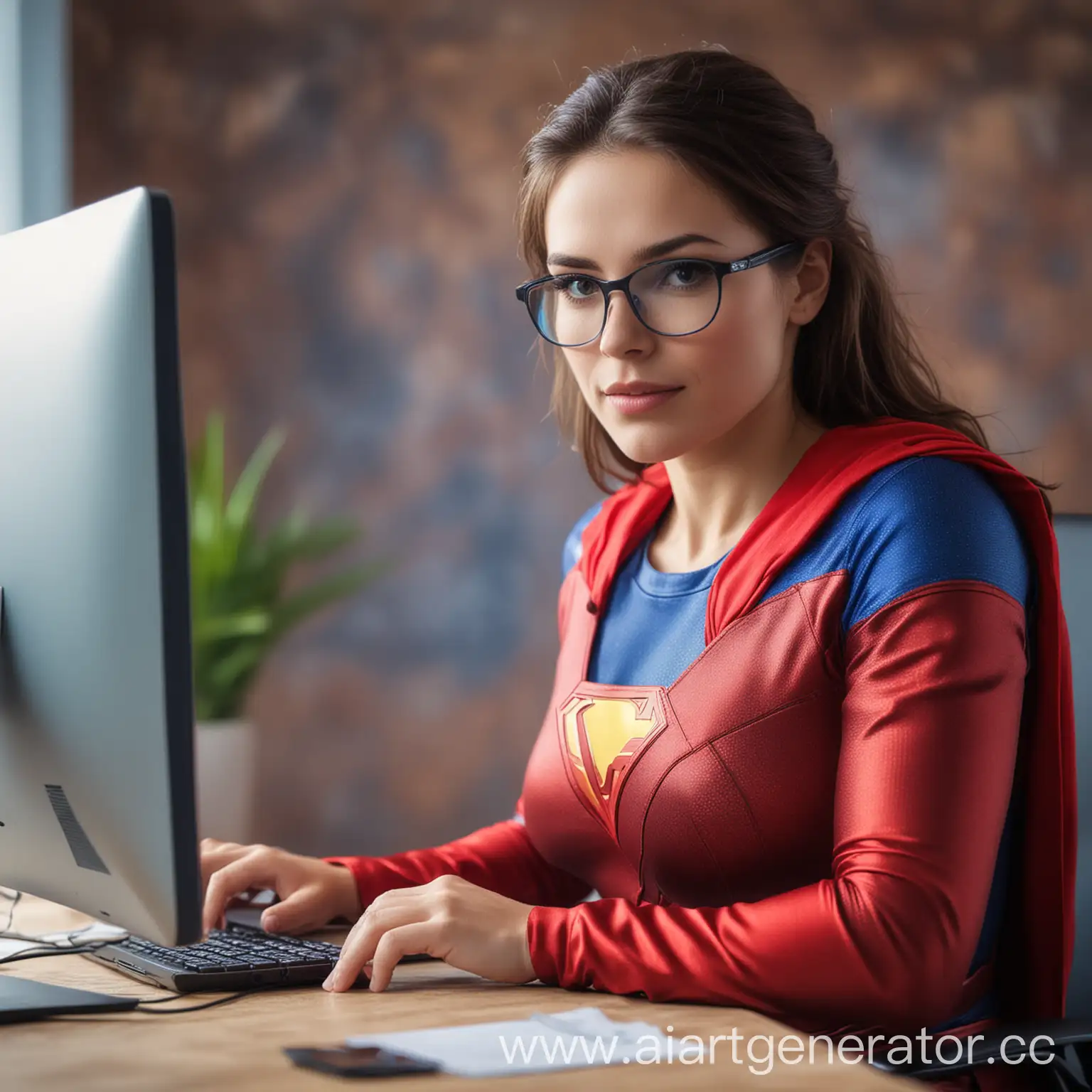 Efficient-Superwoman-Working-at-Computer-Bright-and-Dynamic-Office-Scene