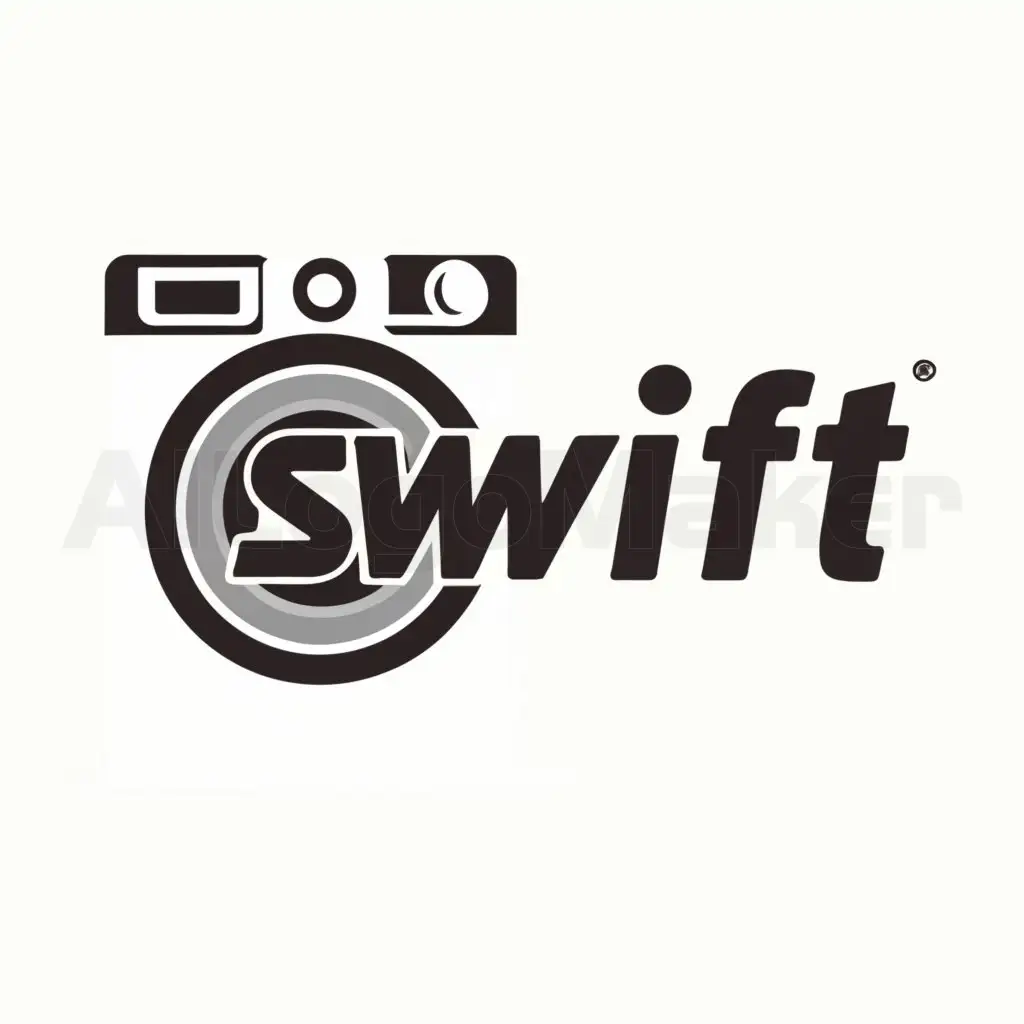 a logo design,with the text "Swift", main symbol:laundry machines or washer,Moderate,clear background