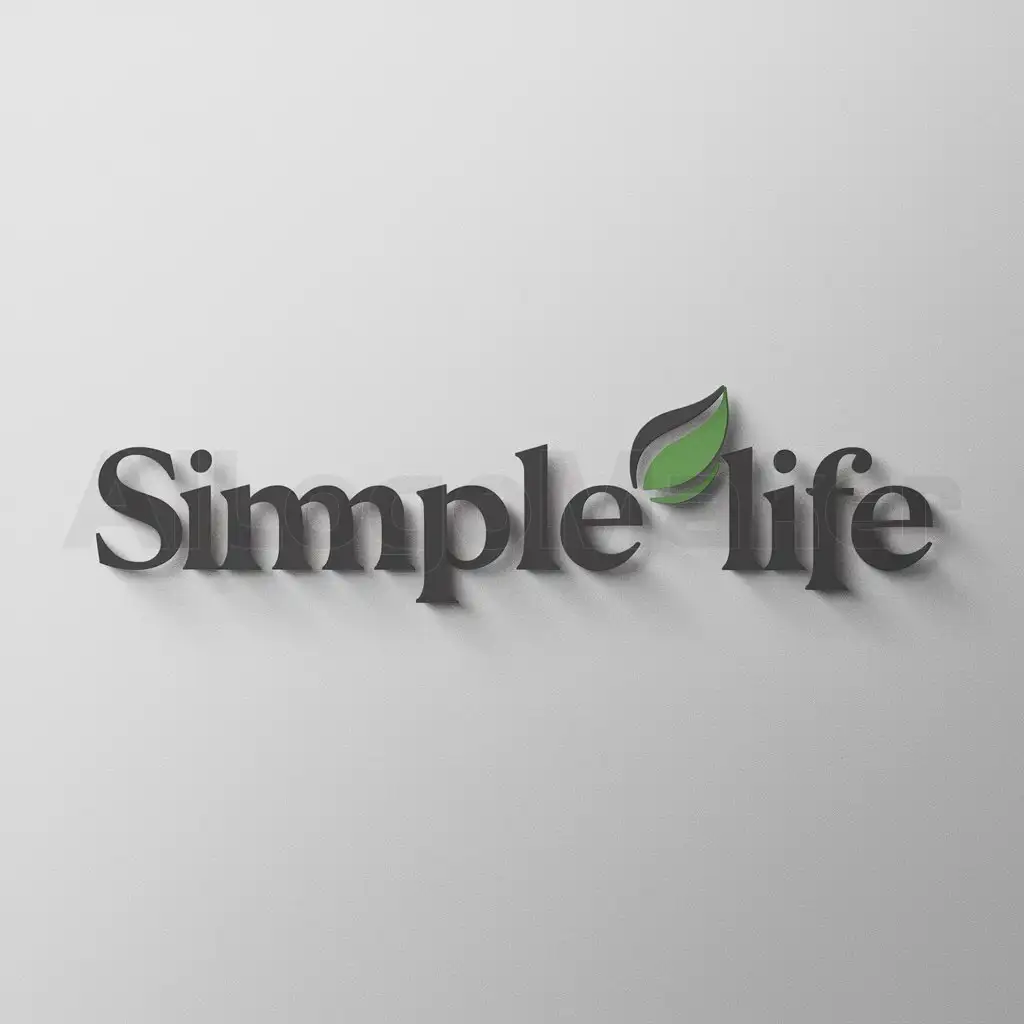 a logo design,with the text "SIMPLE LIFE", main symbol:S letter,Moderate,be used in Others industry,clear background