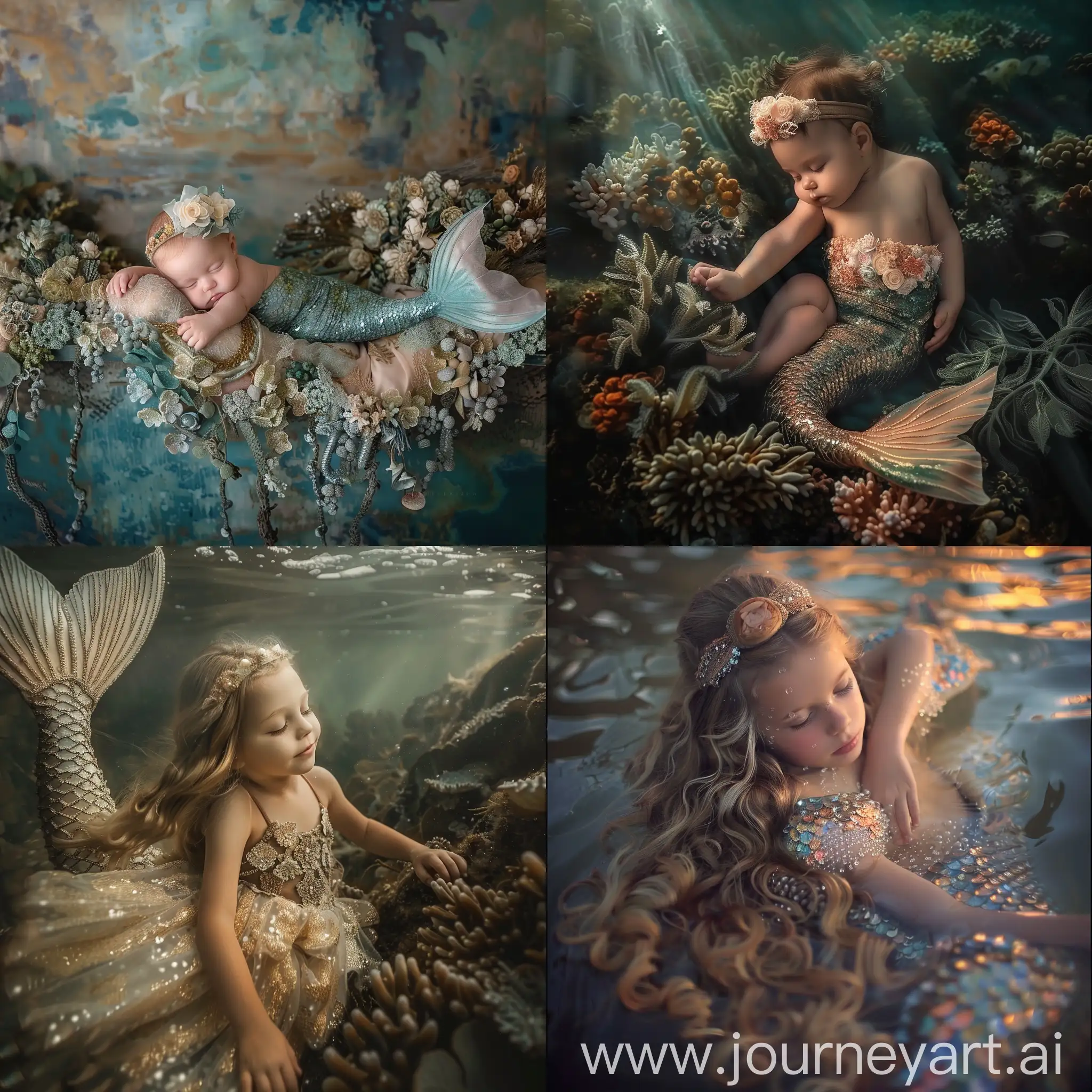 Enchanting-Newborn-Mermaid-Portrait-Photography-in-Dream-Scene