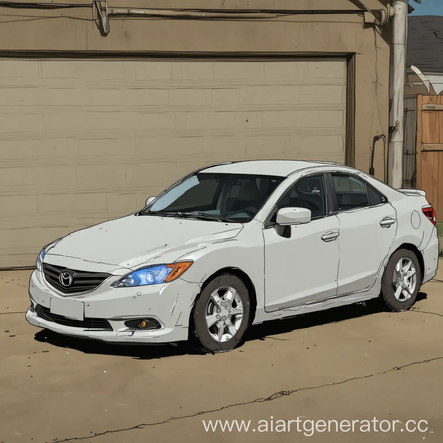 Rick-and-Morty-Washing-a-Mazda-6-GH-2008-in-Their-Garage