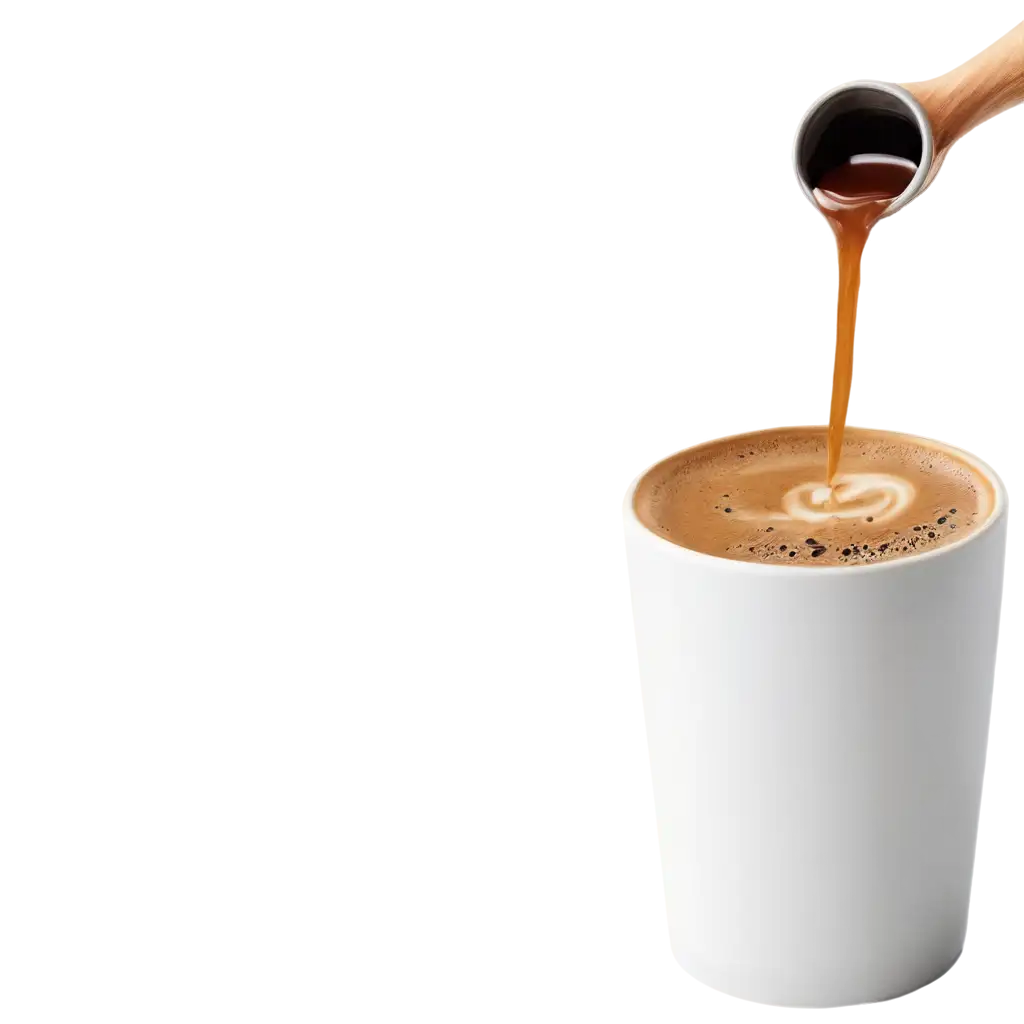 Elevate-Your-Visual-Experience-with-a-HighQuality-PNG-Image-of-Coffee-from-an-Upper-View