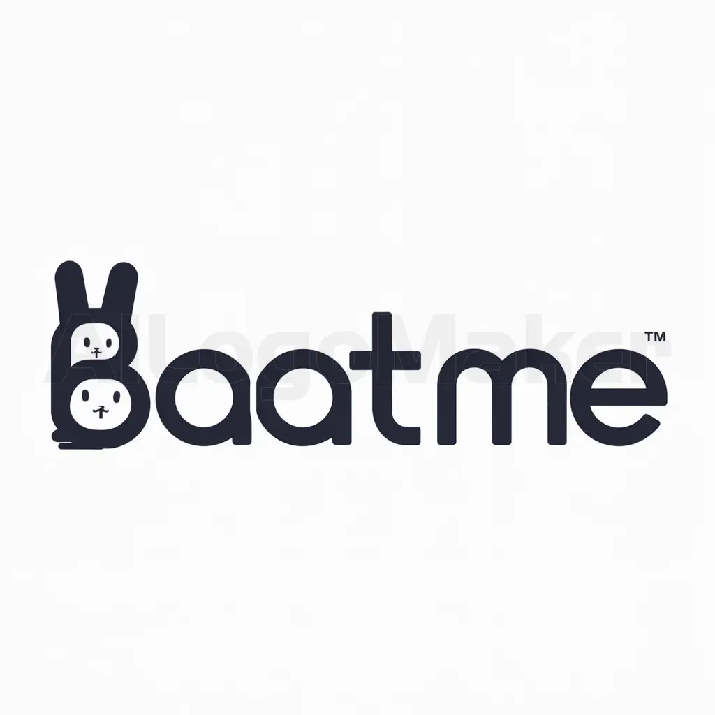 a logo design,with the text "BaatMe", main symbol:rabbit,Moderate,be used in Entertainment industry,clear background