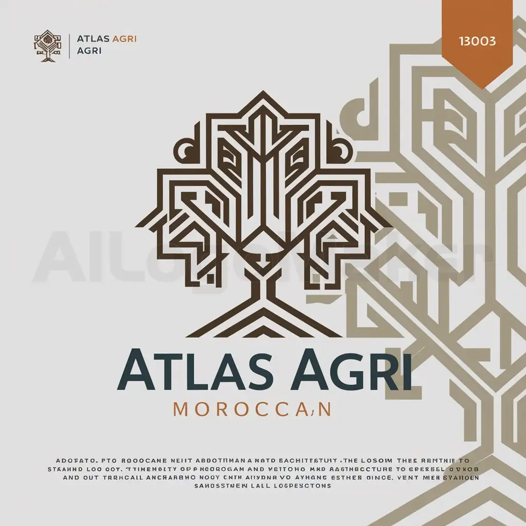 a logo design,with the text "Atlas Agri", main symbol:Logo maroc traditions who attracts attention to the importance of choosing a logo that represents our Moroccan traditions. Integrating these traditional elements into our logo is not only a tribute to our history, but also a beneficial strategy for our business.nA traditional logo allows us to stand out in a market saturated with generic and modern designs. It reinforces our identity and highlights our authenticity, two essential aspects for establishing a strong brand. Furthermore, traditions create an emotional connection with our clients, thereby strengthening their loyalty and commitment to our business.nStability and durability are qualities perceived when we highlight our roots. Clients often associate traditions with reliability, which can be a major asset for our brand image. Finally, by valuing our traditions, we show our commitment to the local community, thereby reinforcing our relationships and reputation.nAdopting a logo that reflects our traditions is not just a design question, but a real declaration of who we are and what we represent. It's an opportunity to stand out, assert our identity, and build a durable and respected brand.,Moderate,be used in Agriculture industry,clear background