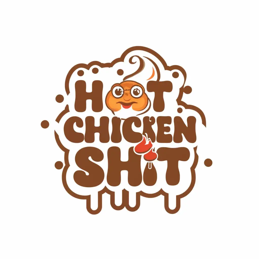 LOGO-Design-For-Hot-Hot-Chicken-Sht-Minimalistic-Poop-Symbol-for-Retail-Industry
