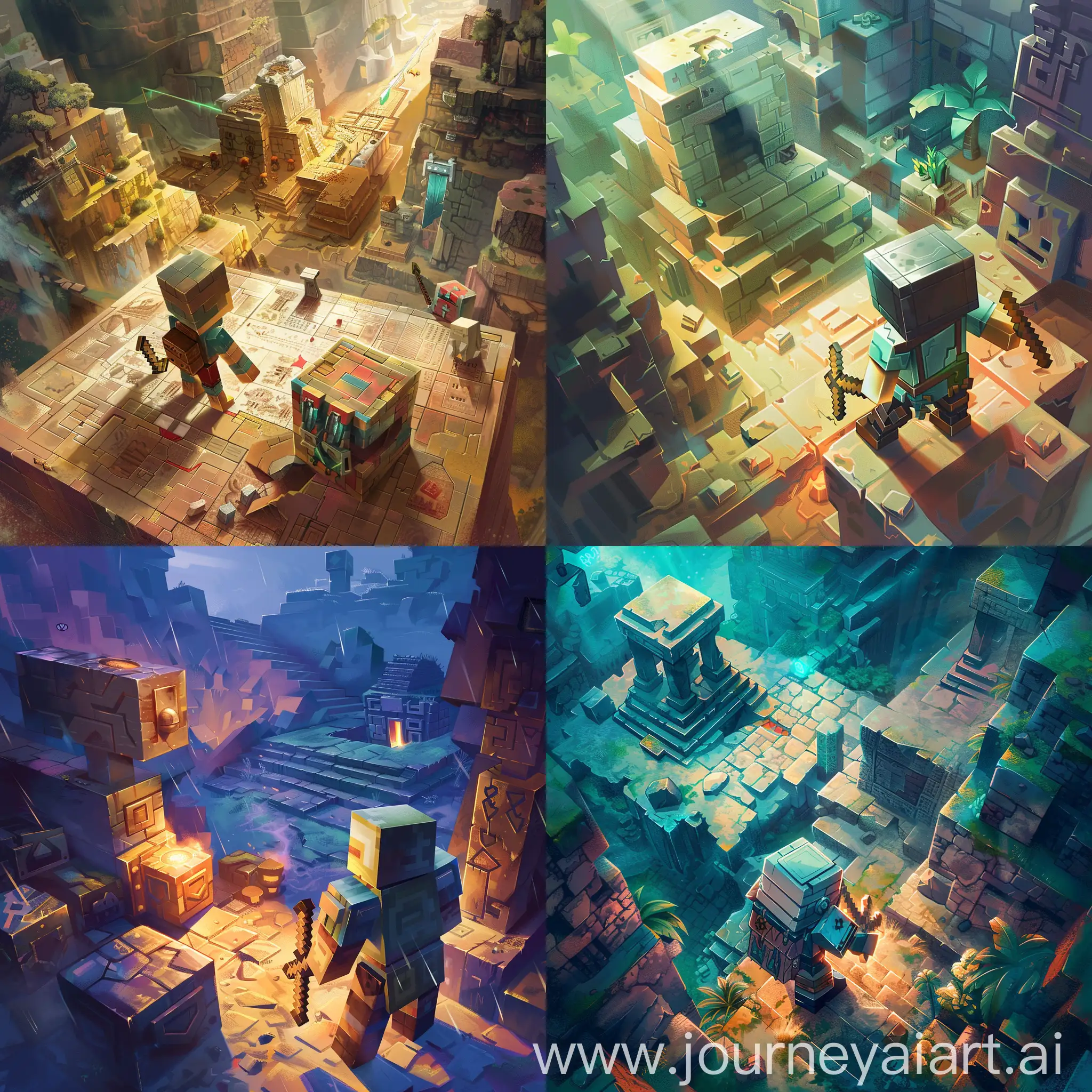 Minecraft-Character-Quest-Discovering-Ancient-City-with-Meticulous-Preparation