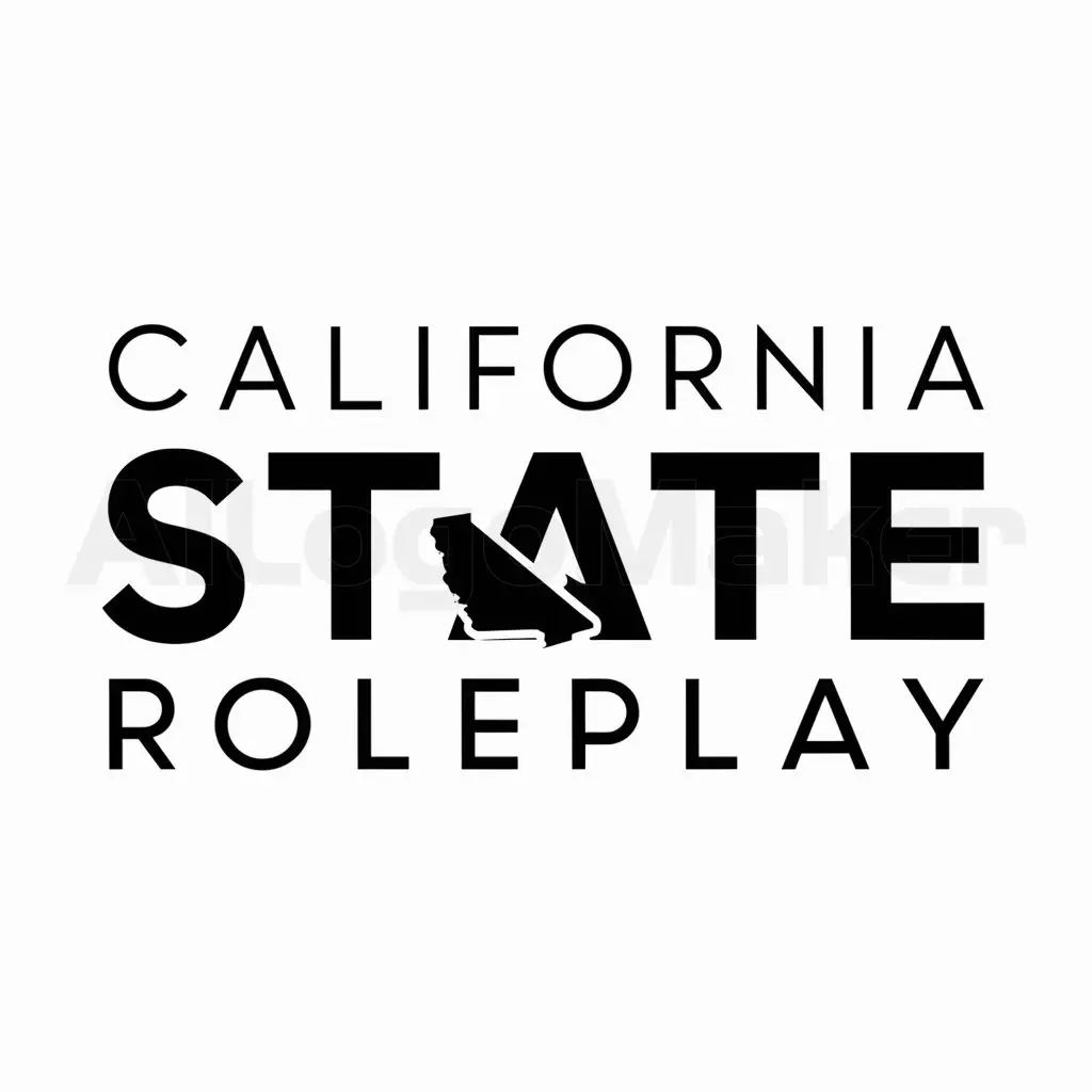 a logo design,with the text "California State Roleplay l B l New", main symbol:California,Moderate,be used in Roleplay industry,clear background