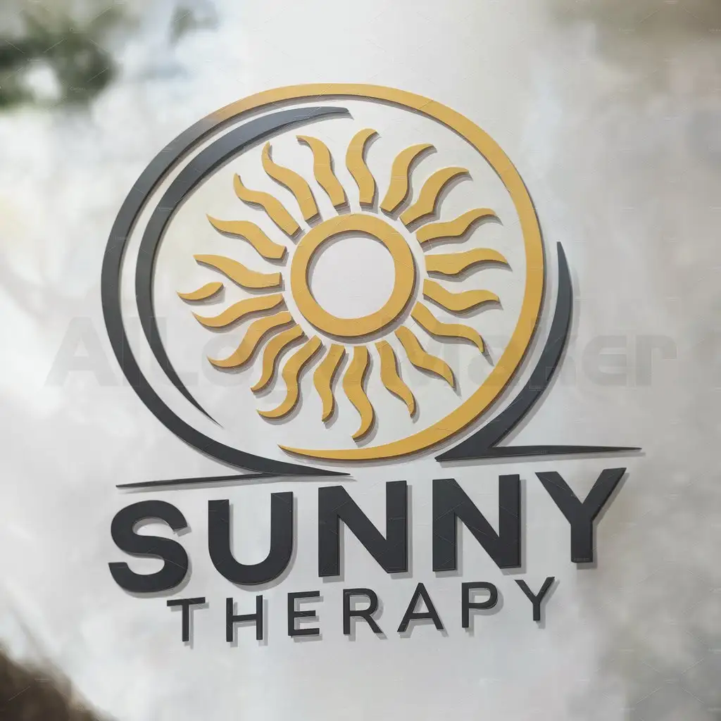 LOGO-Design-for-Sunny-Therapy-Warm-Sun-Symbol-with-Clear-Background