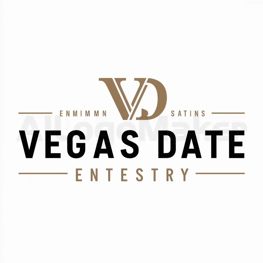 a logo design,with the text "Vegas Date", main symbol:V,Moderate,be used in 0 industry,clear background