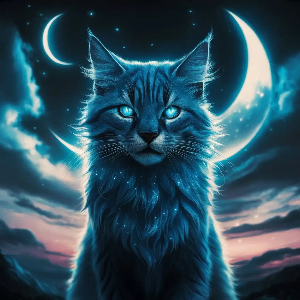 majestic blue feline, for a spotify playlist picture