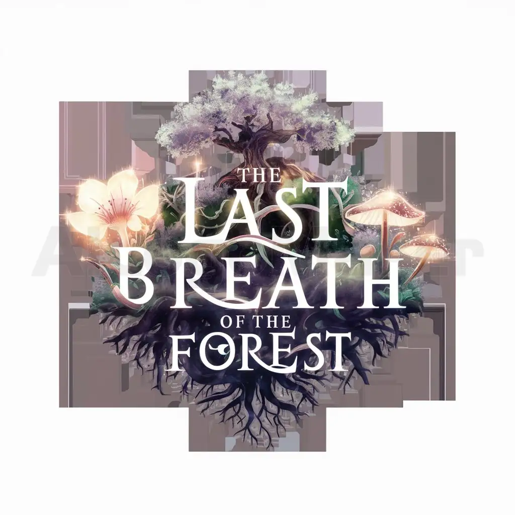 a logo design,with the text "the Last Breath of the Forest", main symbol:magic and plants,Moderate,clear background
