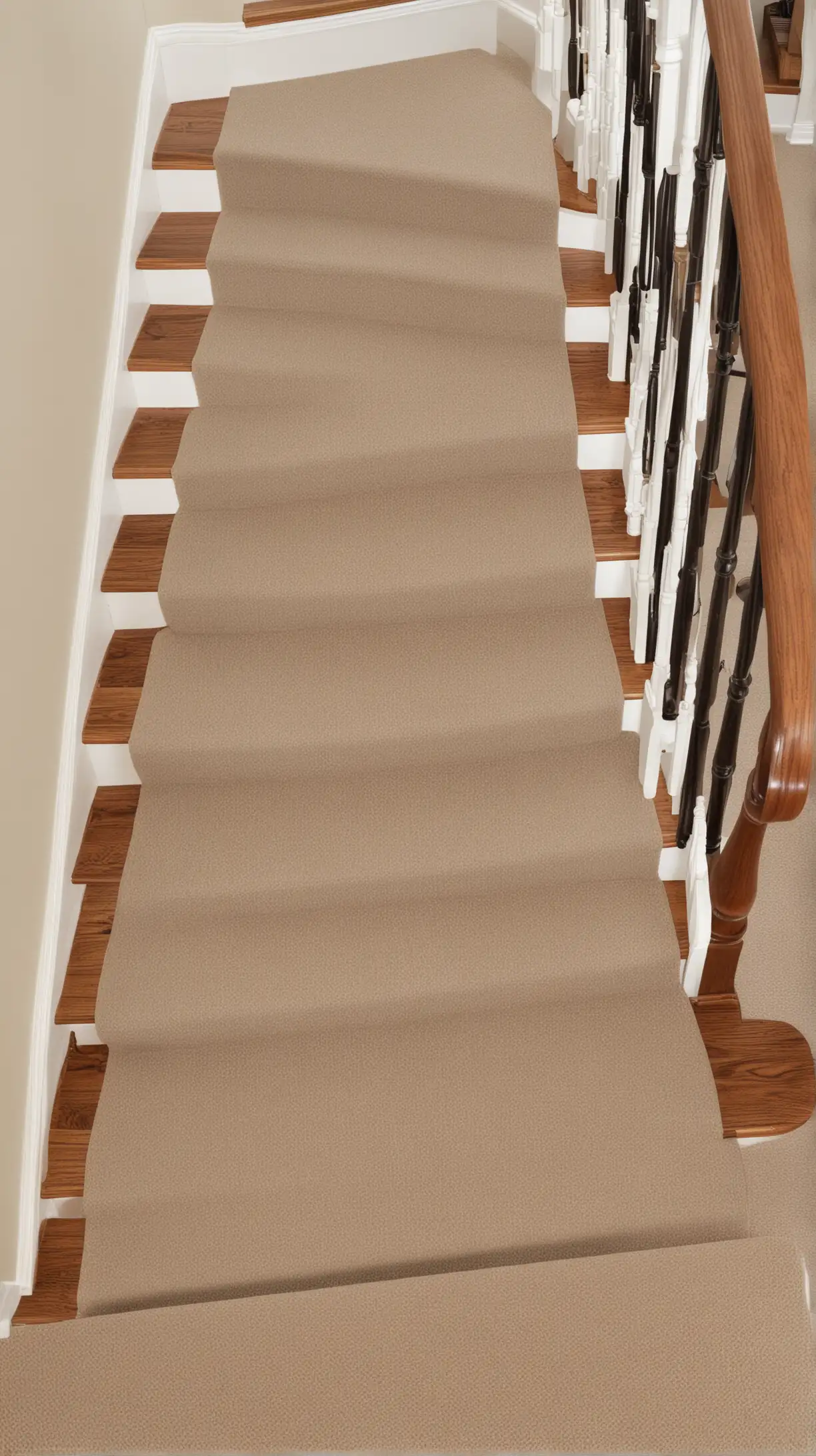 Modern Home Staircase with Carpet Installation